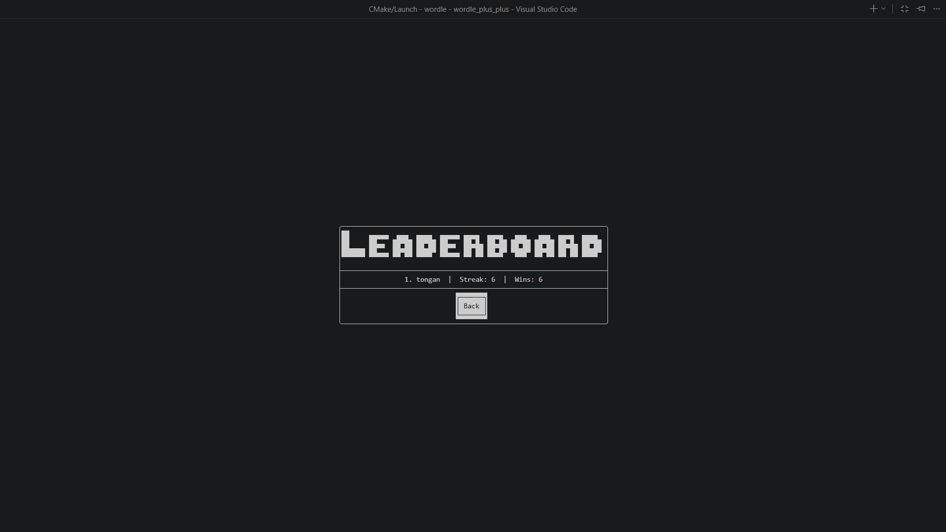Wordle++ leaderboard